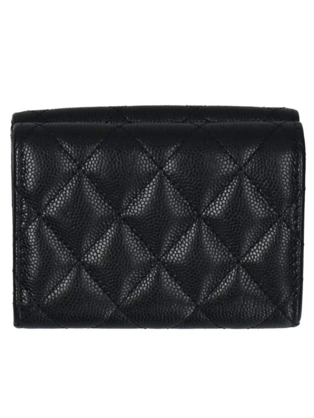 Chanel CC Logo Quilted Compact Wallet
